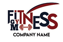 fitness gym typography logo
