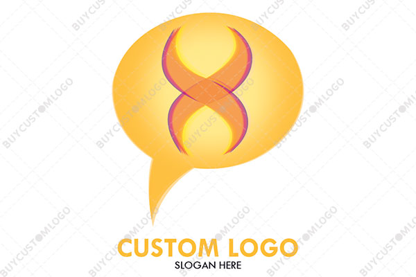 abstract letter x messaging icon logo