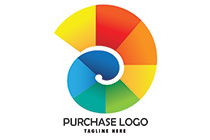 Multi-colored Round Curve Logo