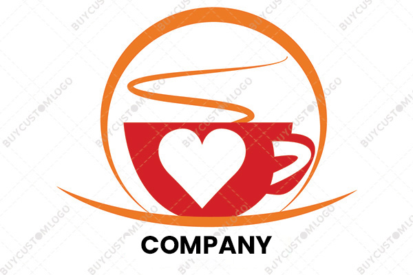 the coffee cup of love logo