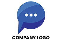 3D blue messaging icon with messages logo