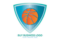 A Shield Abstract within it a Basket ball Logo