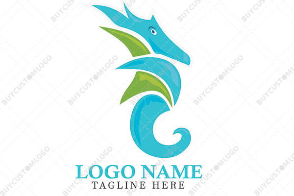 vigilant deformed seahorse organic logo