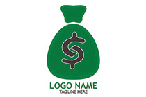deformed dollar sign sack logo