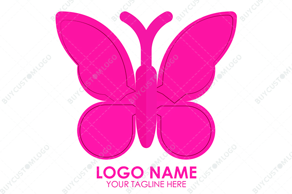 pink robotic butterfly logo