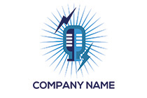 electric current microphone logo