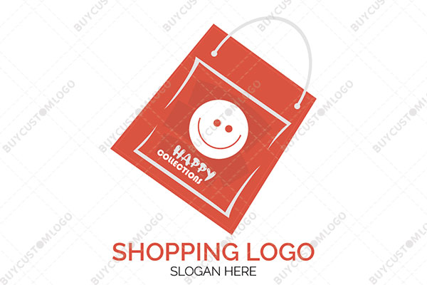 carton box style shopping bag logo