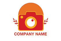 Sunset camera nature logo