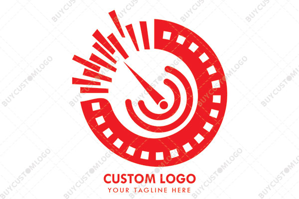 signals and meteor strike in deformed circle logo