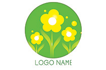 happy flowers logo