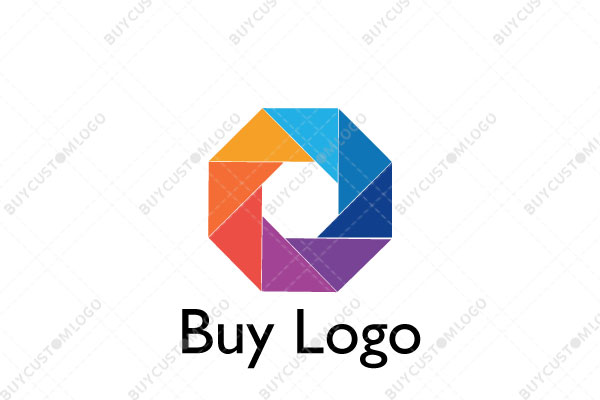 colourful hexagon shutter logo