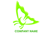 green flower butterfly logo