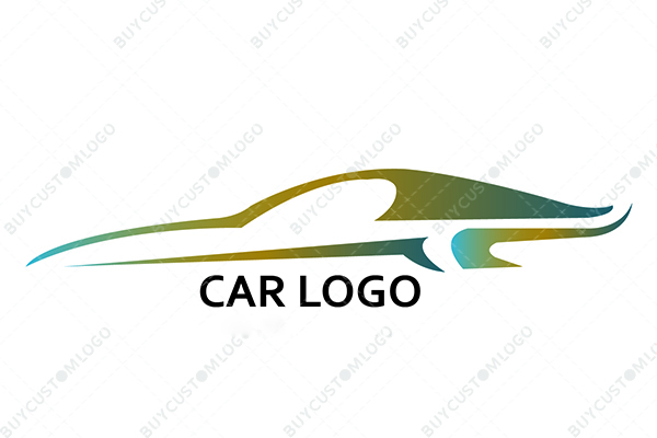 minimalistic dolphin car logo