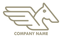 minimal innocent flying horse logo