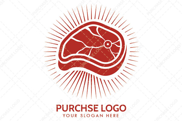 Abstract of a Raw Piece of Meat Logo