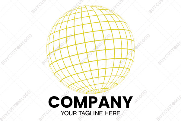 globe grid minimalistic logo
