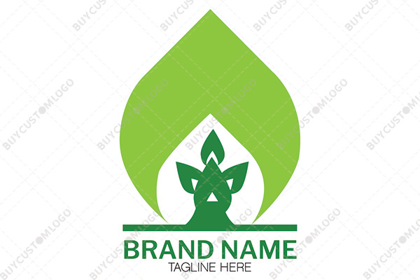 the leaves mascot logo