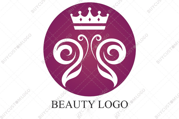 butterfly and crown logo
