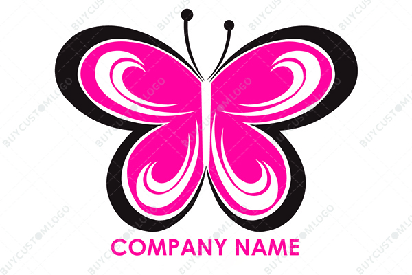 the pink butterfly logo