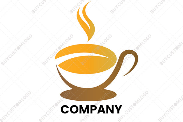 coffee cup oil lamp logo