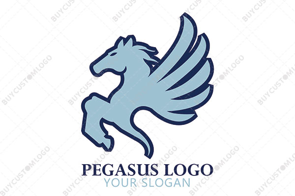 abstract flying horse logo
