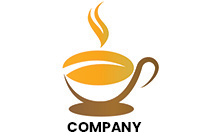 coffee cup oil lamp logo