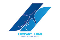abstract vertical stabilizer with an aeroplane logo