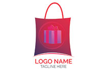 shopping bag with a gift box logo
