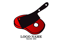 piece of meat and cleaver logo
