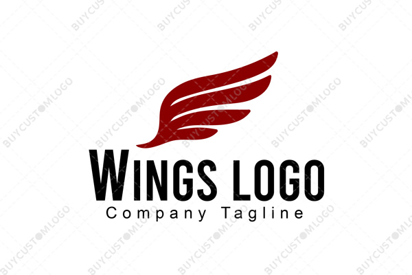 burgundy hovering wing logo