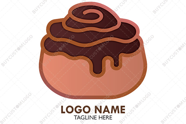 chocolate pastry cupcake pot logo