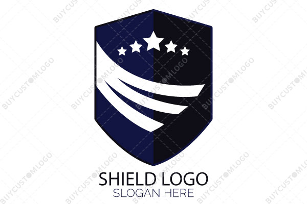 wings and stars in a shield logo