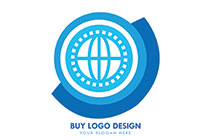 globe in full and semi circle logo