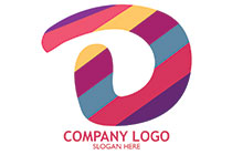 colourful abstract letter d logo