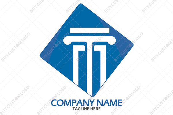 modified pillar in rhombus logo