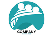 abstract person community logo
