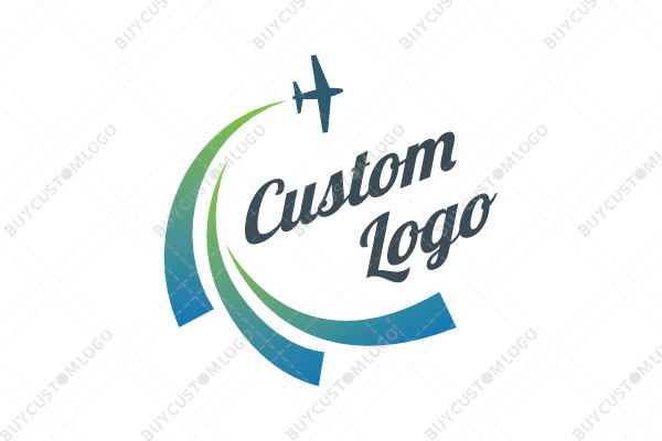 thick to thin lines contrails aeroplane logo