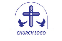 cross and pegion church logo