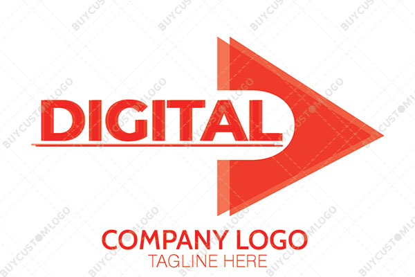 play icons with DIGITAL typography logo