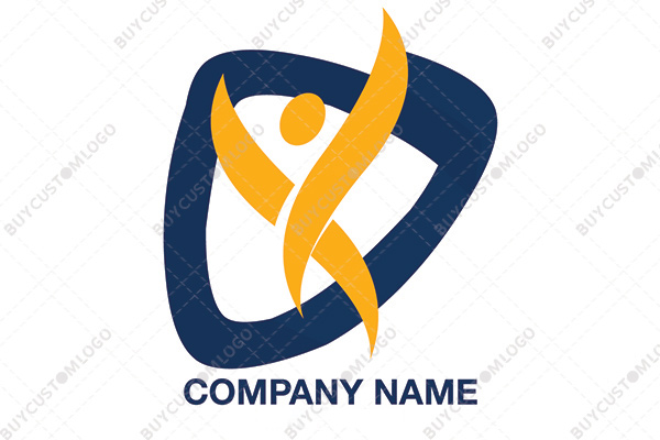 o and x letters abstract person logo