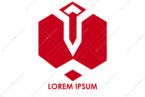 pencil, shield and gentleman logo