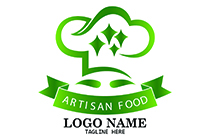 artisan food chef hat logo