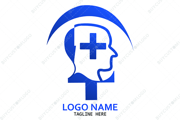 crosses, shade and abstract person logo