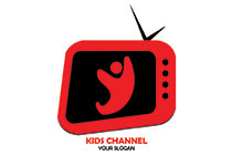 abstract kid in a TV screen logo
