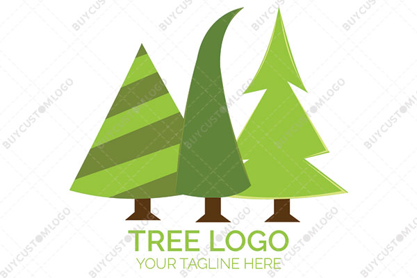 abstract decoration trees logo