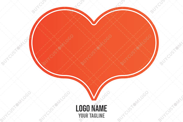 orange and white beeface heart logo