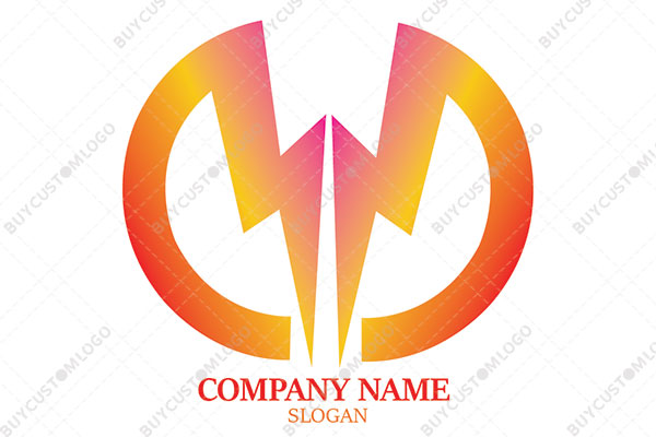 bolts with a circle vibrant logo