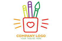 Young artist pocket logo design