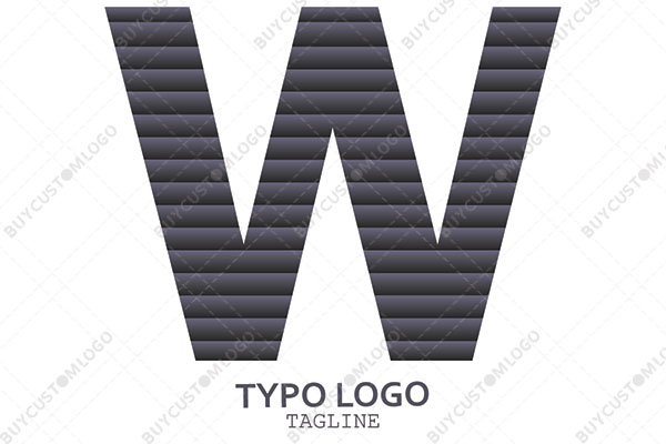 letter w abstract blinds and wall logo