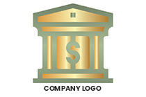 financial building with dollar sign logo